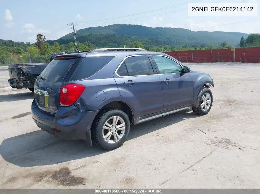 2GNFLGEK0E6214142 2014 Chevrolet Equinox 2Lt