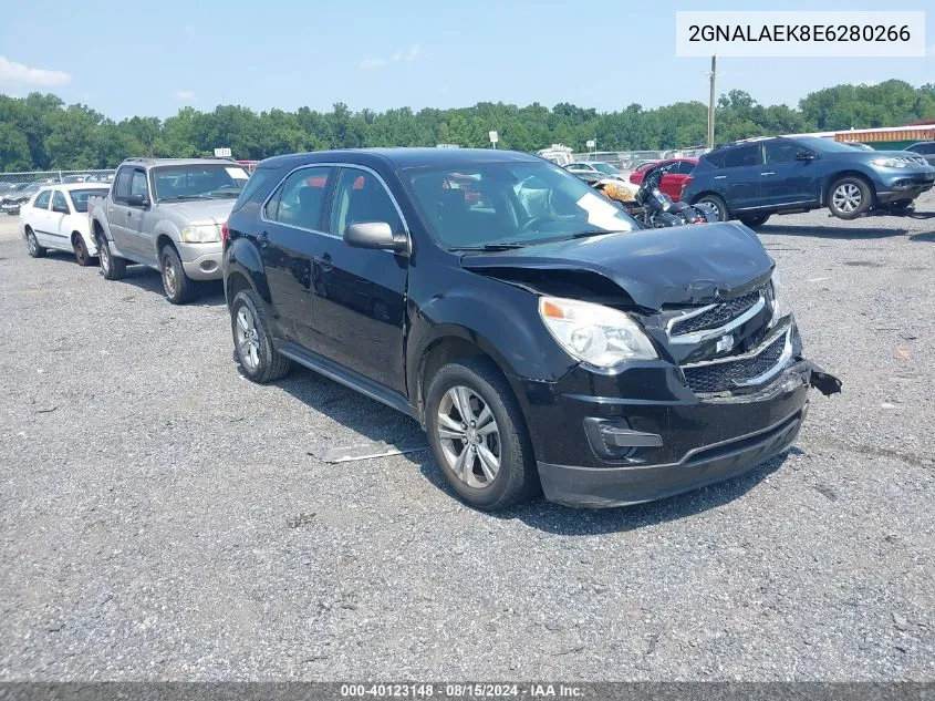 2014 Chevrolet Equinox Ls VIN: 2GNALAEK8E6280266 Lot: 40123148