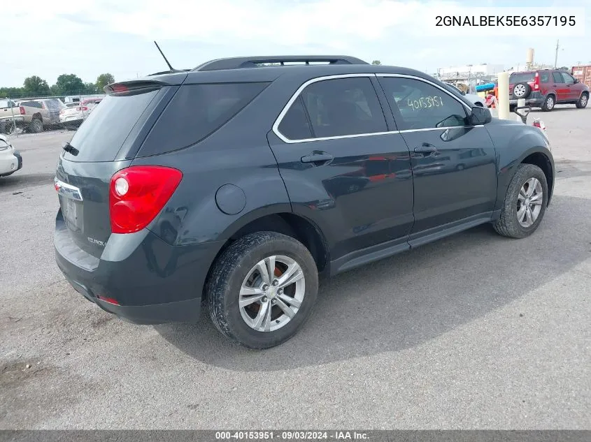 2014 Chevrolet Equinox 1Lt VIN: 2GNALBEK5E6357195 Lot: 40153951