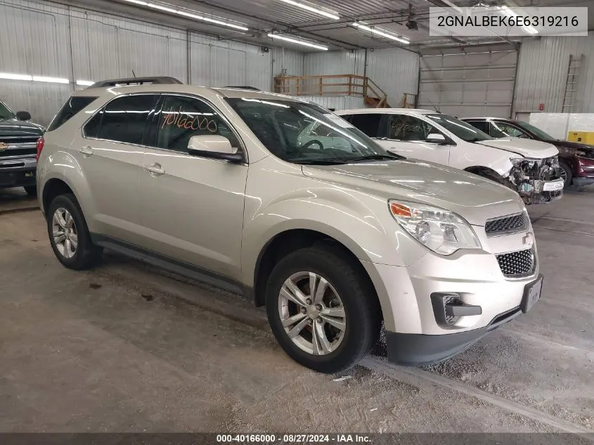 2014 Chevrolet Equinox 1Lt VIN: 2GNALBEK6E6319216 Lot: 40166000