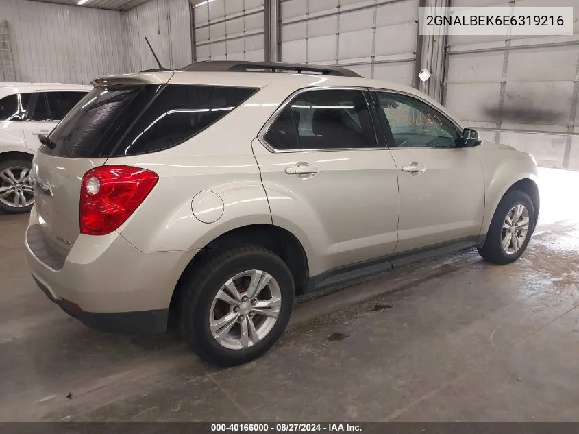 2014 Chevrolet Equinox 1Lt VIN: 2GNALBEK6E6319216 Lot: 40166000