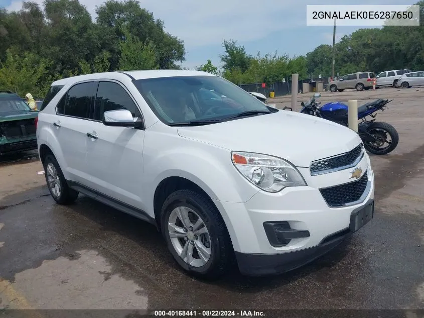 2GNALAEK0E6287650 2014 Chevrolet Equinox Ls