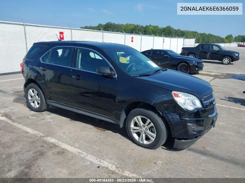 2014 Chevrolet Equinox Ls VIN: 2GNALAEK6E6366059 Lot: 40184383