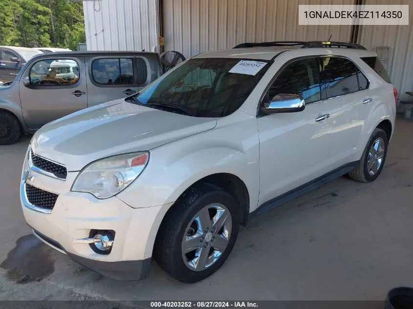 1GNALDEK4EZ114350 2014 Chevrolet Equinox Ltz