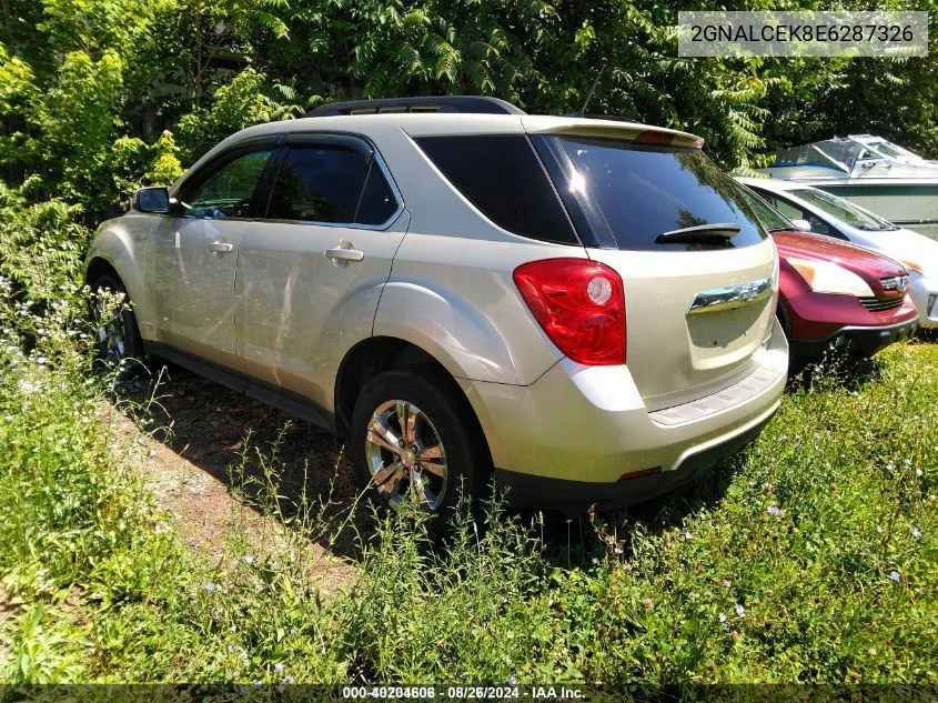 2014 Chevrolet Equinox 2Lt VIN: 2GNALCEK8E6287326 Lot: 40204606