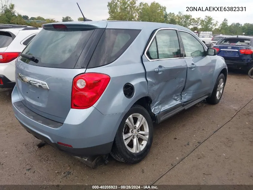 2014 Chevrolet Equinox Ls VIN: 2GNALAEKXE6382331 Lot: 40205923