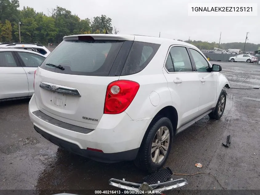 2014 Chevrolet Equinox Ls VIN: 1GNALAEK2EZ125121 Lot: 40216413