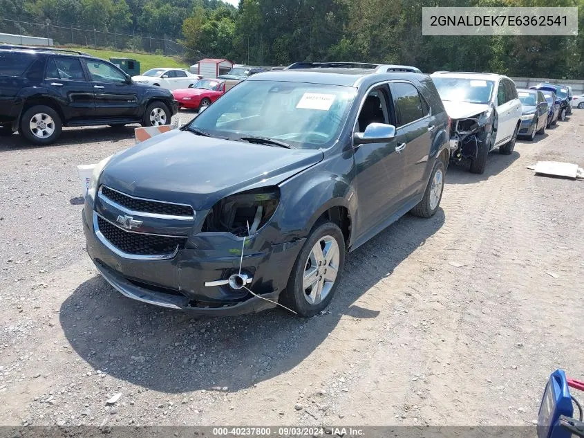 2014 Chevrolet Equinox Ltz VIN: 2GNALDEK7E6362541 Lot: 40237800