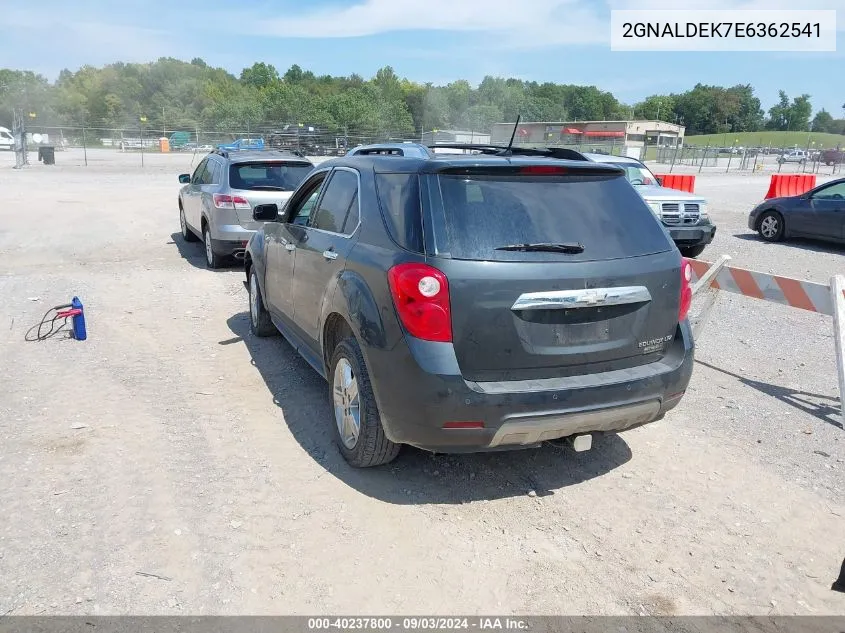 2014 Chevrolet Equinox Ltz VIN: 2GNALDEK7E6362541 Lot: 40237800