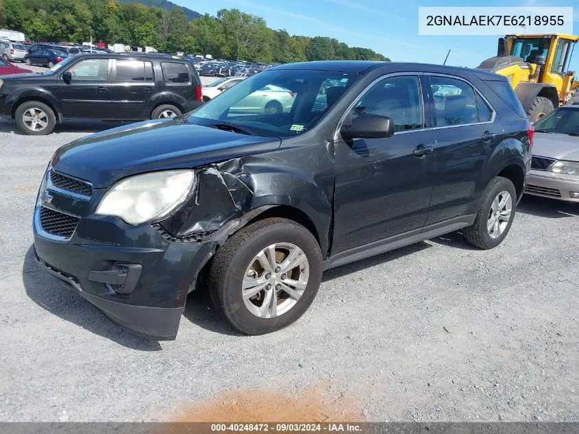 2014 Chevrolet Equinox Ls VIN: 2GNALAEK7E6218955 Lot: 40248472