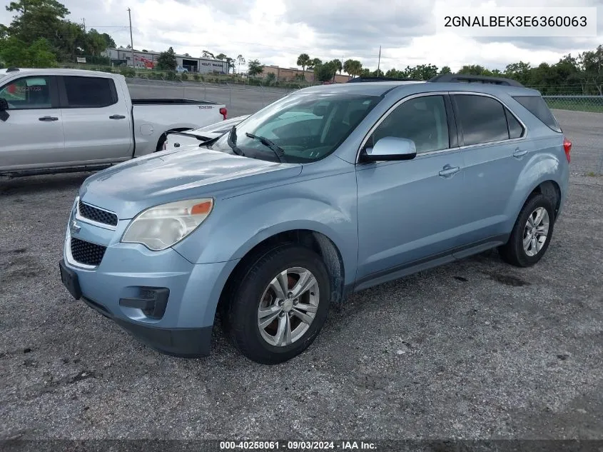 2014 Chevrolet Equinox 1Lt VIN: 2GNALBEK3E6360063 Lot: 40258061