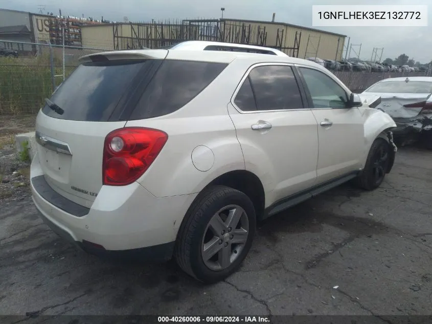 2014 Chevrolet Equinox Ltz VIN: 1GNFLHEK3EZ132772 Lot: 40260006