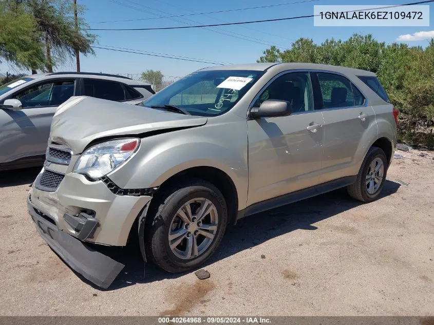 2014 Chevrolet Equinox Ls VIN: 1GNALAEK6EZ109472 Lot: 40264968