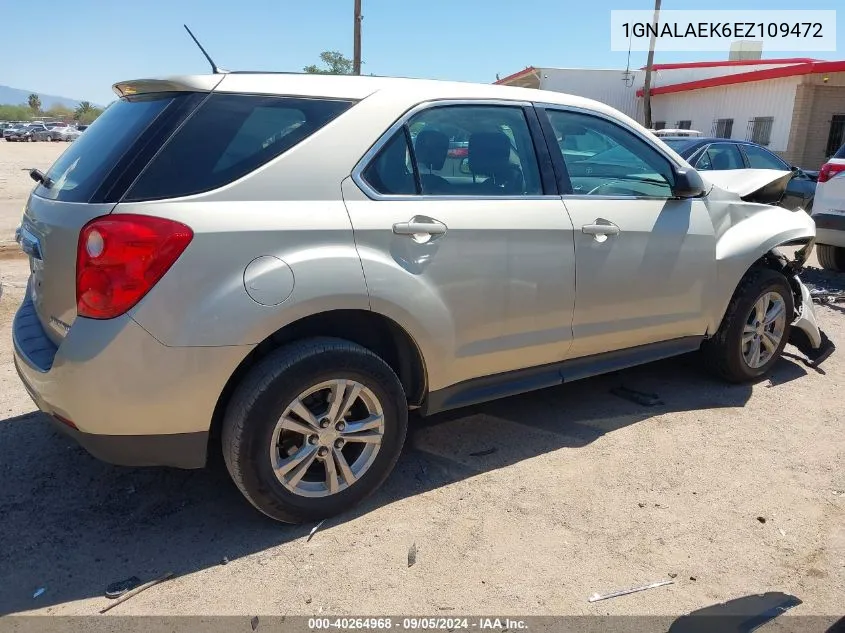 2014 Chevrolet Equinox Ls VIN: 1GNALAEK6EZ109472 Lot: 40264968