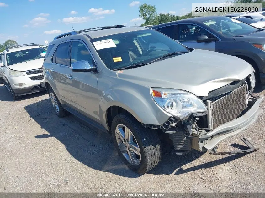 2014 Chevrolet Equinox Ltz VIN: 2GNALDEK1E6228060 Lot: 40267011