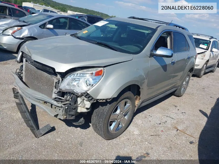 2014 Chevrolet Equinox Ltz VIN: 2GNALDEK1E6228060 Lot: 40267011