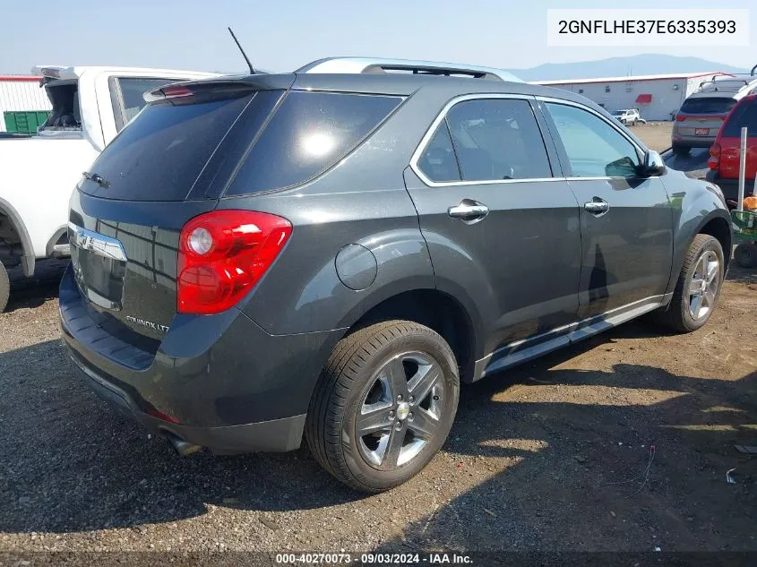 2014 Chevrolet Equinox Ltz VIN: 2GNFLHE37E6335393 Lot: 40270073