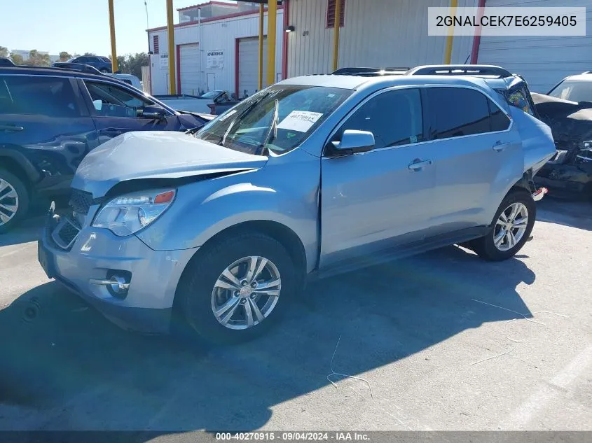 2014 Chevrolet Equinox 2Lt VIN: 2GNALCEK7E6259405 Lot: 40270915