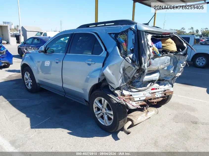 2014 Chevrolet Equinox 2Lt VIN: 2GNALCEK7E6259405 Lot: 40270915