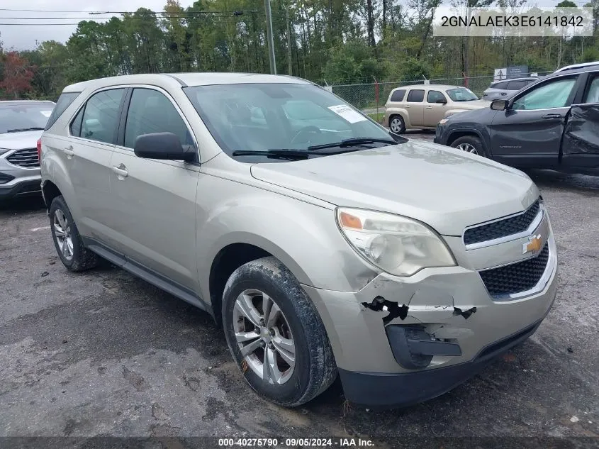 2014 Chevrolet Equinox Ls VIN: 2GNALAEK3E6141842 Lot: 40275790