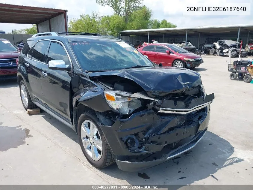 2014 Chevrolet Equinox Ltz VIN: 2GNFLHE32E6187640 Lot: 40277031