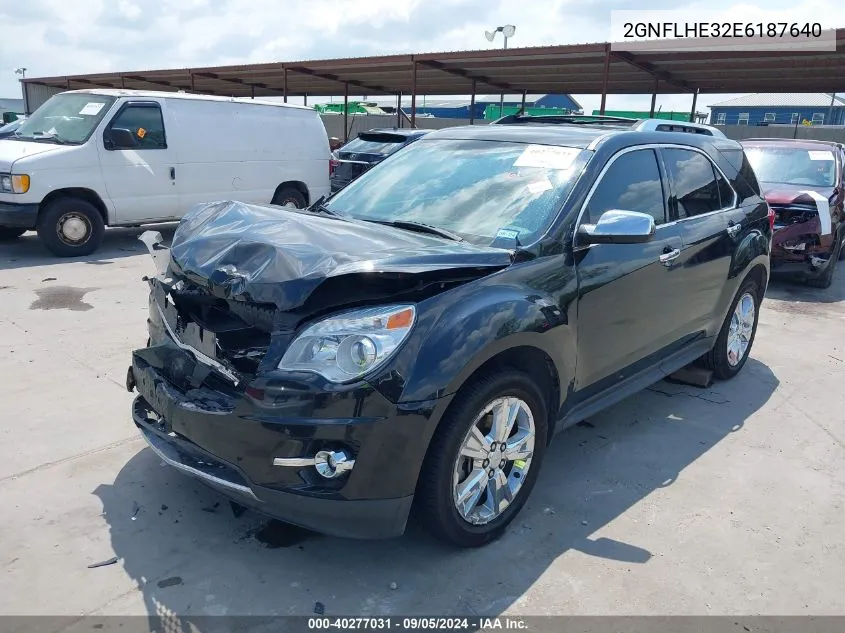 2014 Chevrolet Equinox Ltz VIN: 2GNFLHE32E6187640 Lot: 40277031