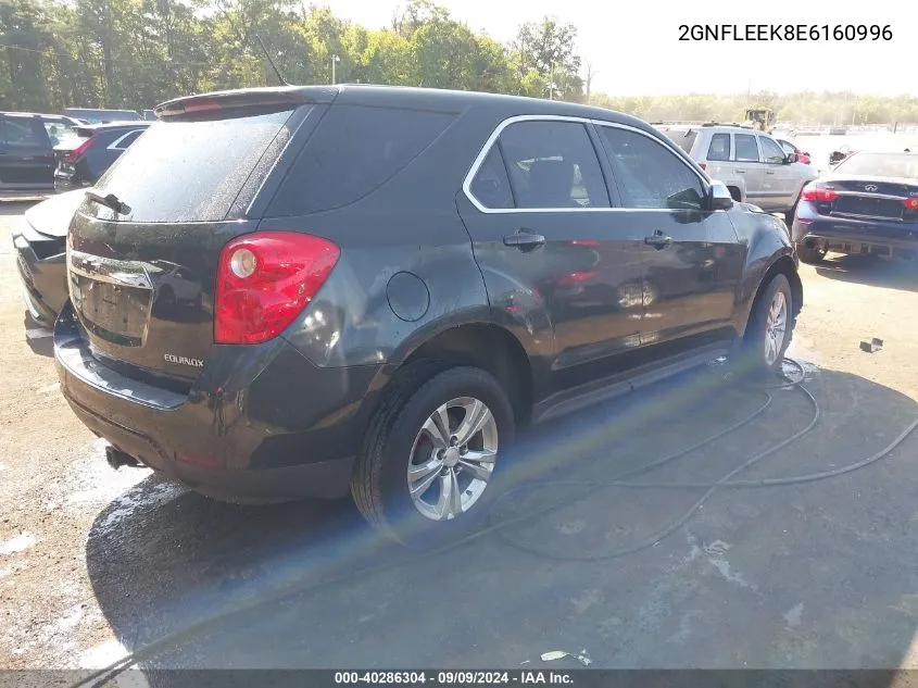 2014 Chevrolet Equinox Ls VIN: 2GNFLEEK8E6160996 Lot: 40286304