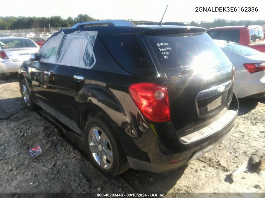 2014 Chevrolet Equinox Ltz VIN: 2GNALDEK3E6162336 Lot: 40293448