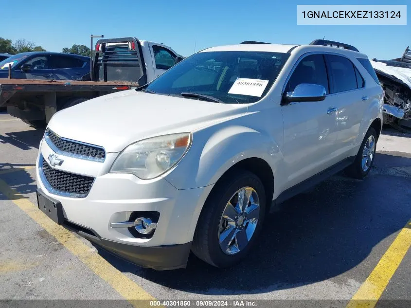 2014 Chevrolet Equinox 2Lt VIN: 1GNALCEKXEZ133124 Lot: 40301850