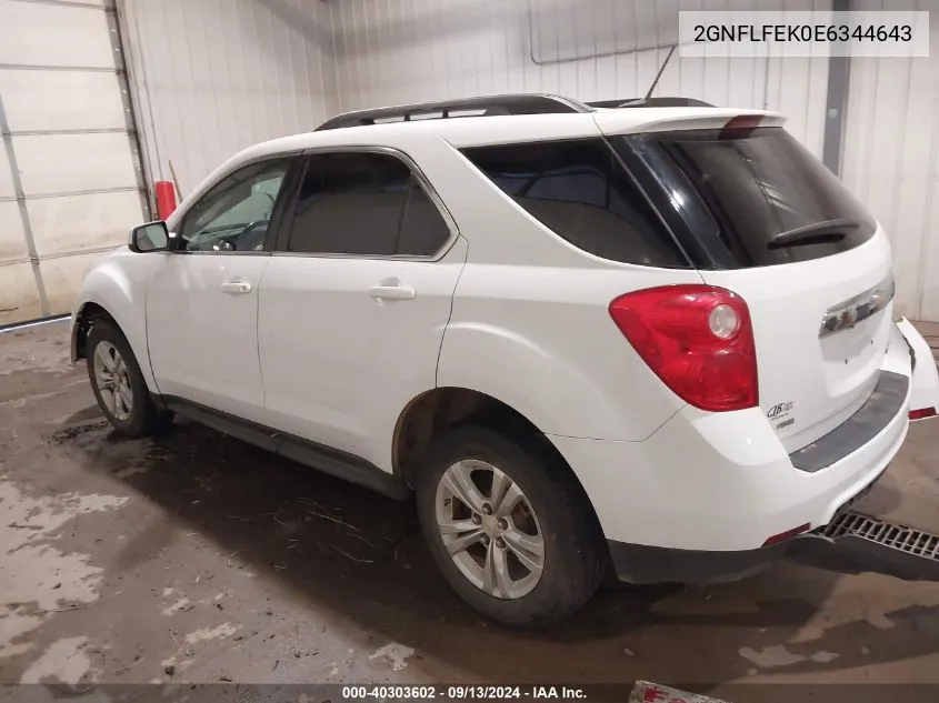 2GNFLFEK0E6344643 2014 Chevrolet Equinox 1Lt