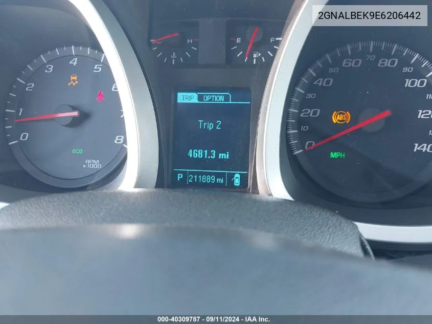 2GNALBEK9E6206442 2014 Chevrolet Equinox 1Lt