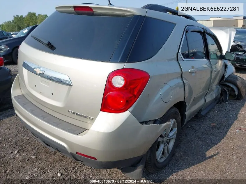 2014 Chevrolet Equinox 1Lt VIN: 2GNALBEK6E6227281 Lot: 40310679