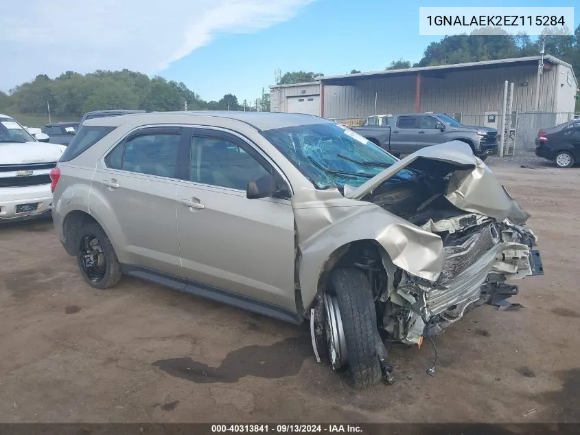 2014 Chevrolet Equinox Ls VIN: 1GNALAEK2EZ115284 Lot: 40313841