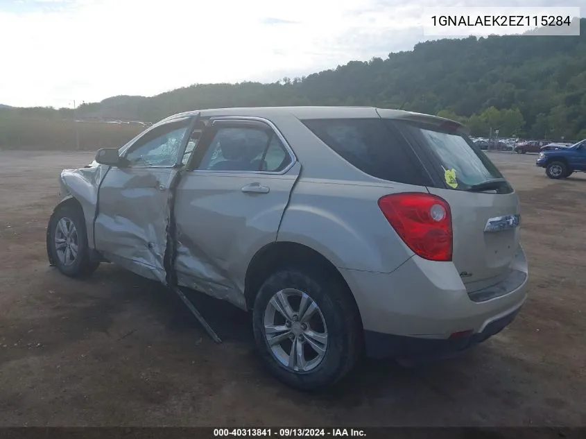 2014 Chevrolet Equinox Ls VIN: 1GNALAEK2EZ115284 Lot: 40313841