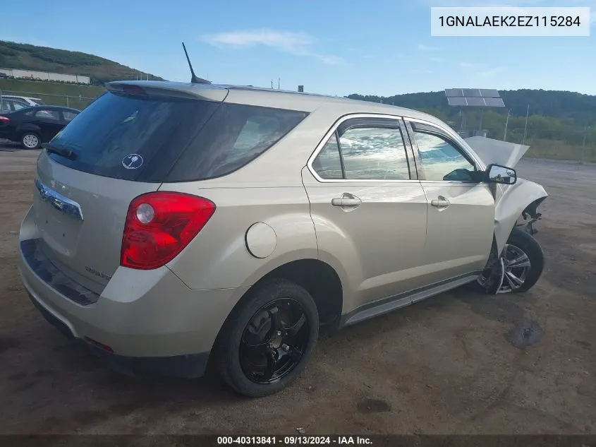 2014 Chevrolet Equinox Ls VIN: 1GNALAEK2EZ115284 Lot: 40313841