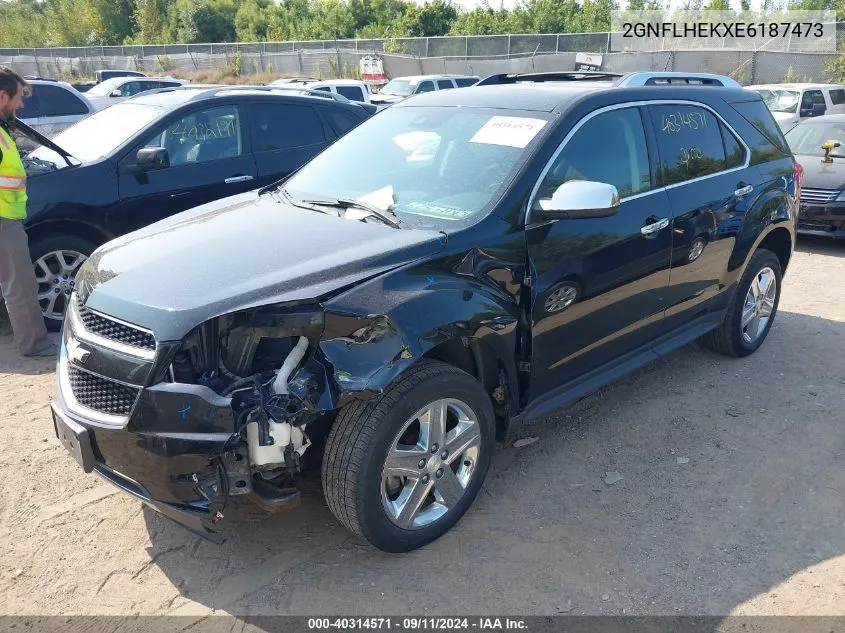 2014 Chevrolet Equinox Ltz VIN: 2GNFLHEKXE6187473 Lot: 40314571