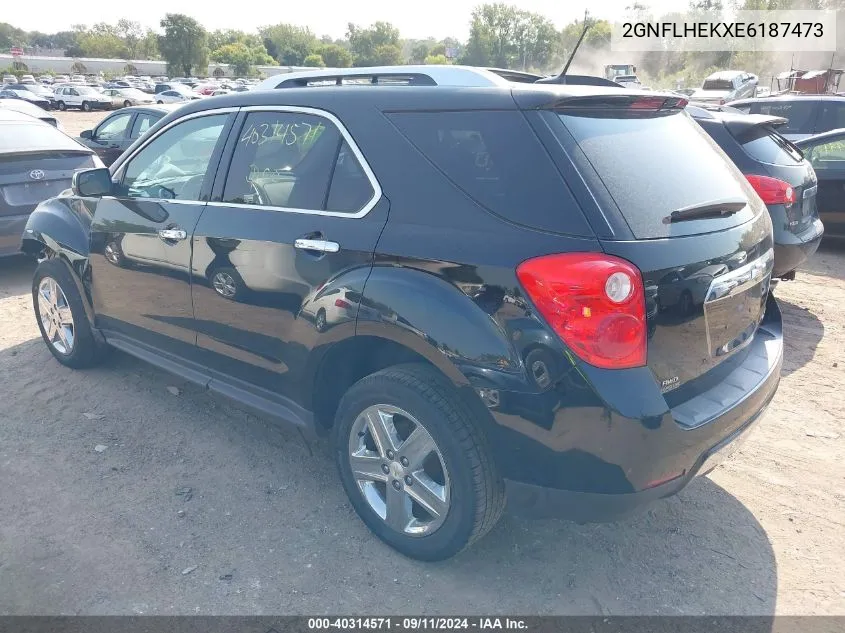 2014 Chevrolet Equinox Ltz VIN: 2GNFLHEKXE6187473 Lot: 40314571