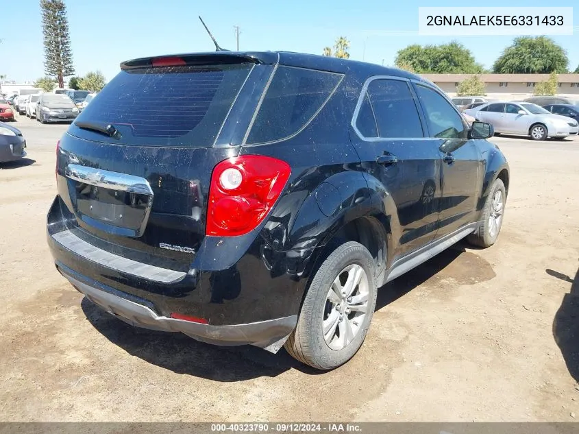 2014 Chevrolet Equinox Ls VIN: 2GNALAEK5E6331433 Lot: 40323790