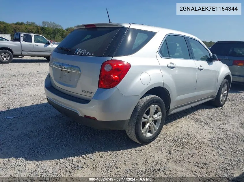 2014 Chevrolet Equinox Ls VIN: 2GNALAEK7E1164344 Lot: 40324745