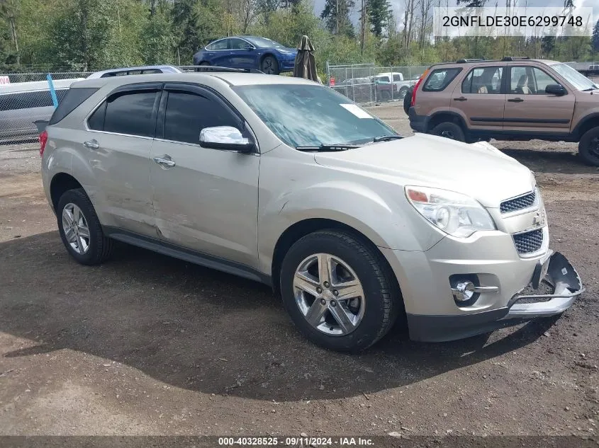 2014 Chevrolet Equinox Ltz VIN: 2GNFLDE30E6299748 Lot: 40328525