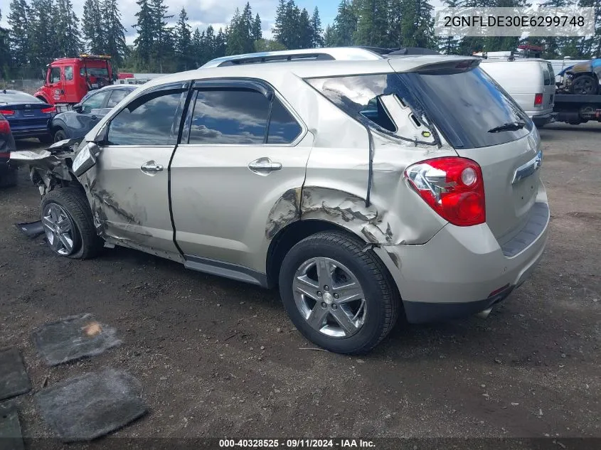 2014 Chevrolet Equinox Ltz VIN: 2GNFLDE30E6299748 Lot: 40328525