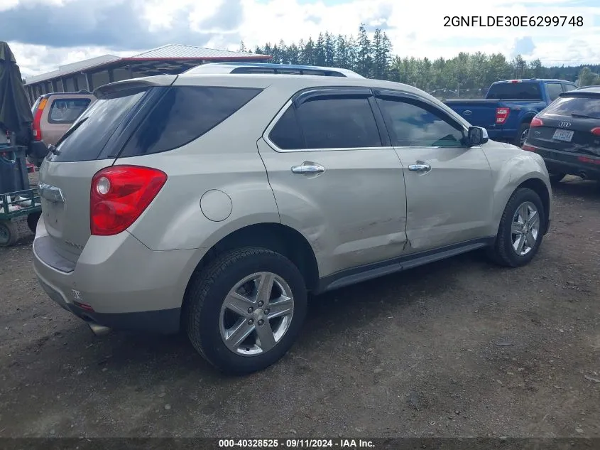 2014 Chevrolet Equinox Ltz VIN: 2GNFLDE30E6299748 Lot: 40328525