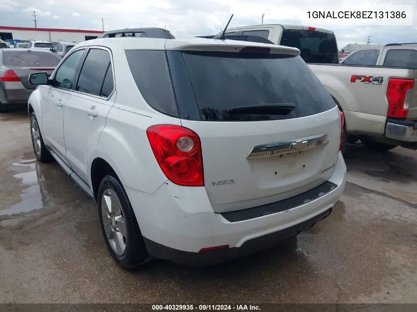 1GNALCEK8EZ131386 2014 Chevrolet Equinox 2Lt