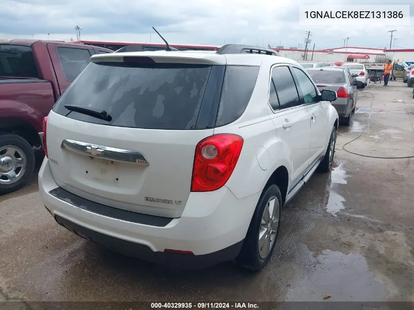 1GNALCEK8EZ131386 2014 Chevrolet Equinox 2Lt