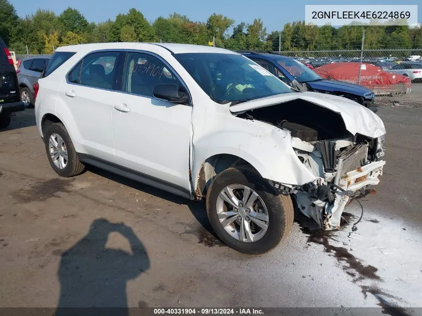 2014 Chevrolet Equinox Ls VIN: 2GNFLEEK4E6224869 Lot: 40331904