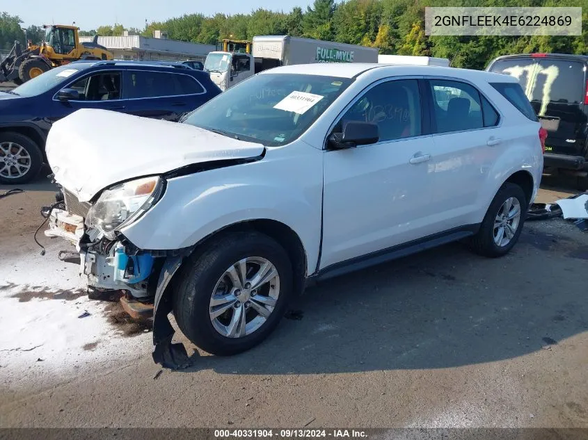 2014 Chevrolet Equinox Ls VIN: 2GNFLEEK4E6224869 Lot: 40331904