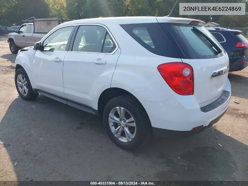 2014 Chevrolet Equinox Ls VIN: 2GNFLEEK4E6224869 Lot: 40331904