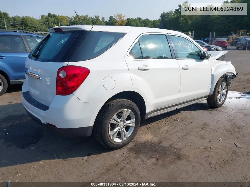 2014 Chevrolet Equinox Ls VIN: 2GNFLEEK4E6224869 Lot: 40331904