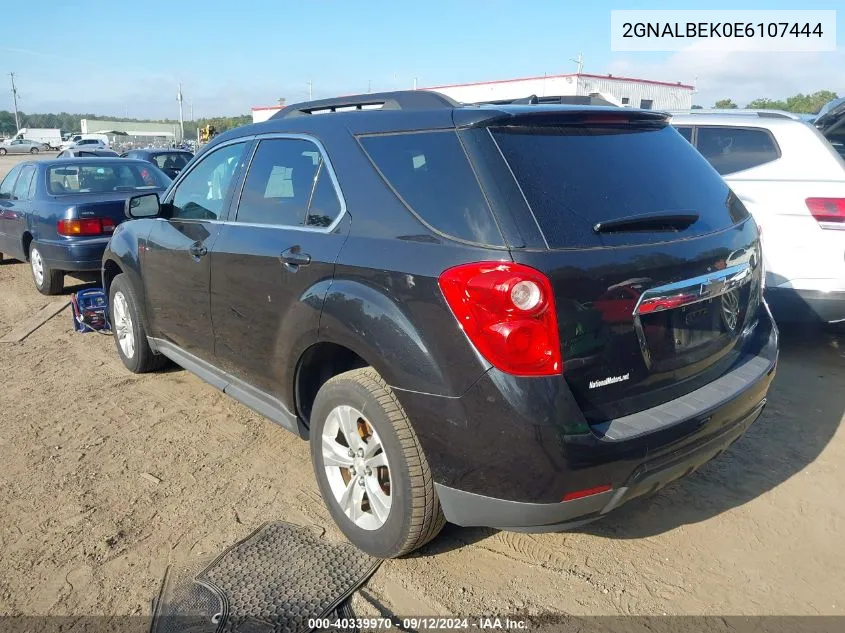 2014 Chevrolet Equinox 1Lt VIN: 2GNALBEK0E6107444 Lot: 40339970