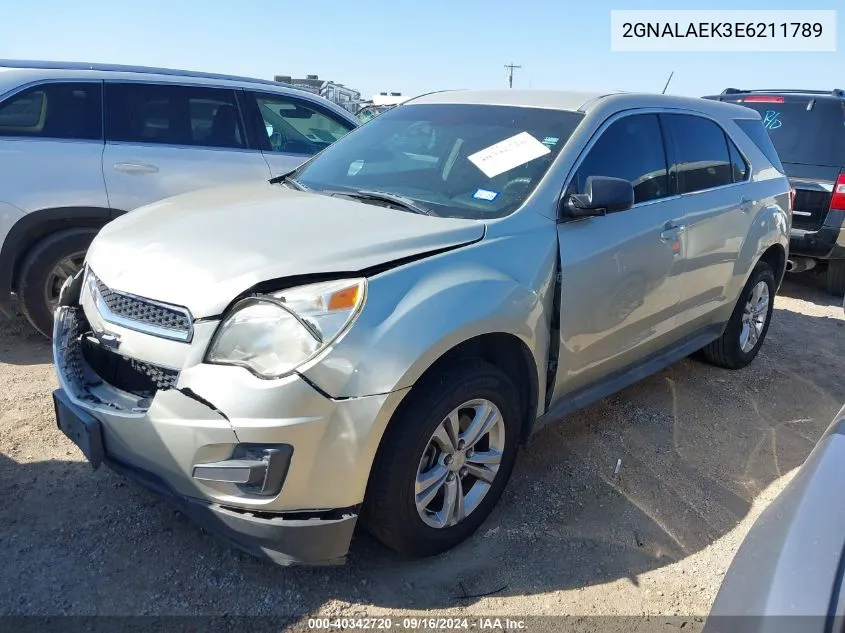 2014 Chevrolet Equinox Ls VIN: 2GNALAEK3E6211789 Lot: 40342720